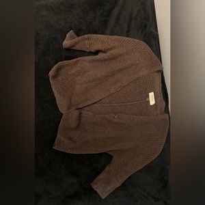 Brown knit cardigan
